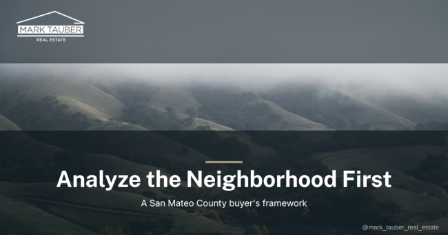 Peninsula neighborhood analysis: coastal fog rolling over green San Mateo County hills
