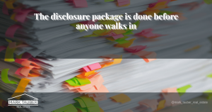 Seller disclosure package: a stack of tabbed documents prepared before the first open house weekend
