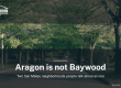 San Mateo residential streetscape with mature tree canopy over a wide street, no individual home identifiable, illustrating Aragon and Baywood neighborhood differences