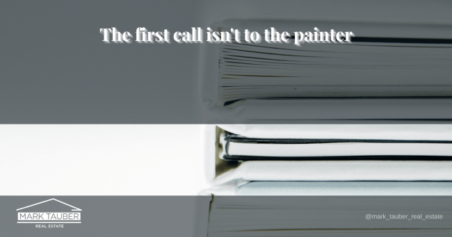Stacked document folders representing the seller file of disclosures, title information and HOA paperwork opened before any vendor is called